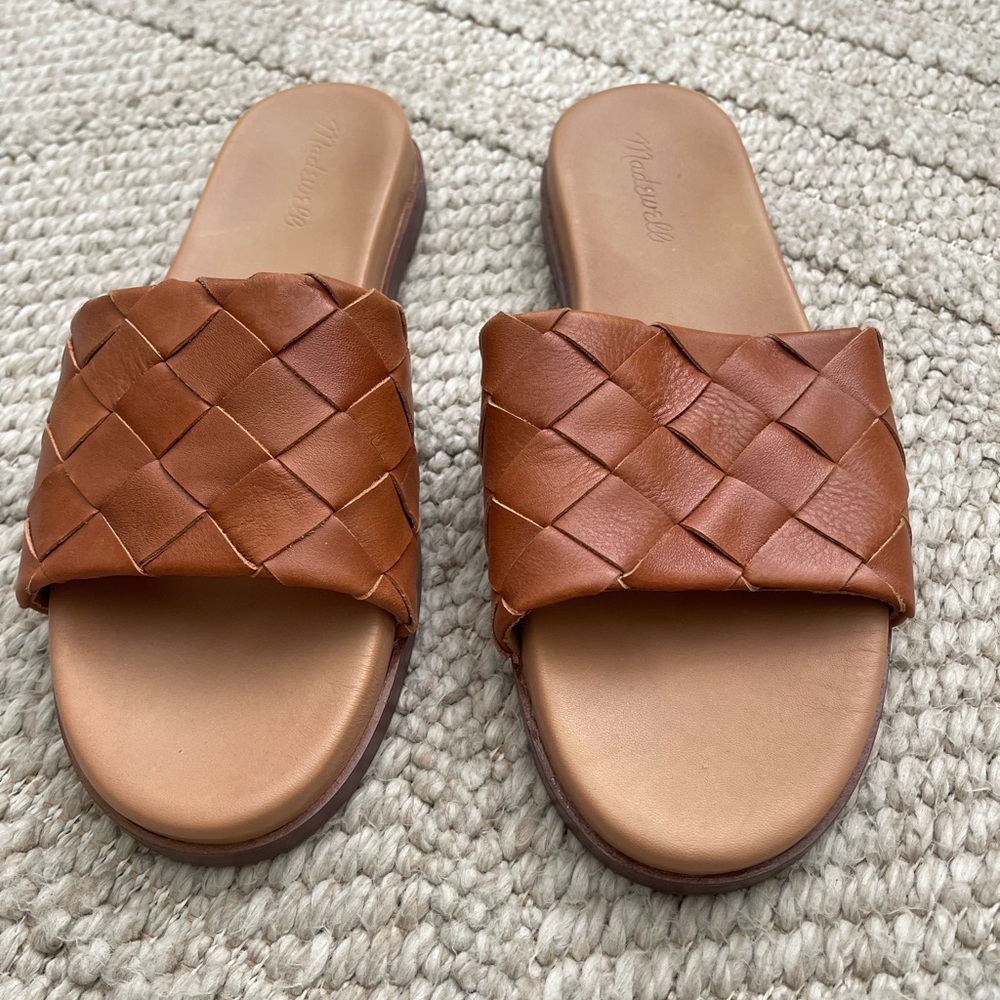 Madewell Brown Braided Leather Sandals